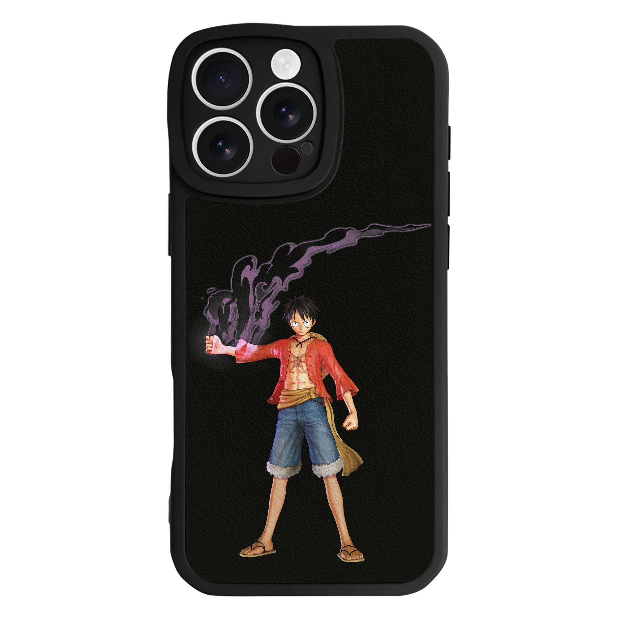 （画像用） ワンピース モンキー・D・ルフィ ONE PIECE Monkey D. Luffy 【iPhone 16シリーズ対応】シリコンスマホケース（レザー調） 材質：シリコン